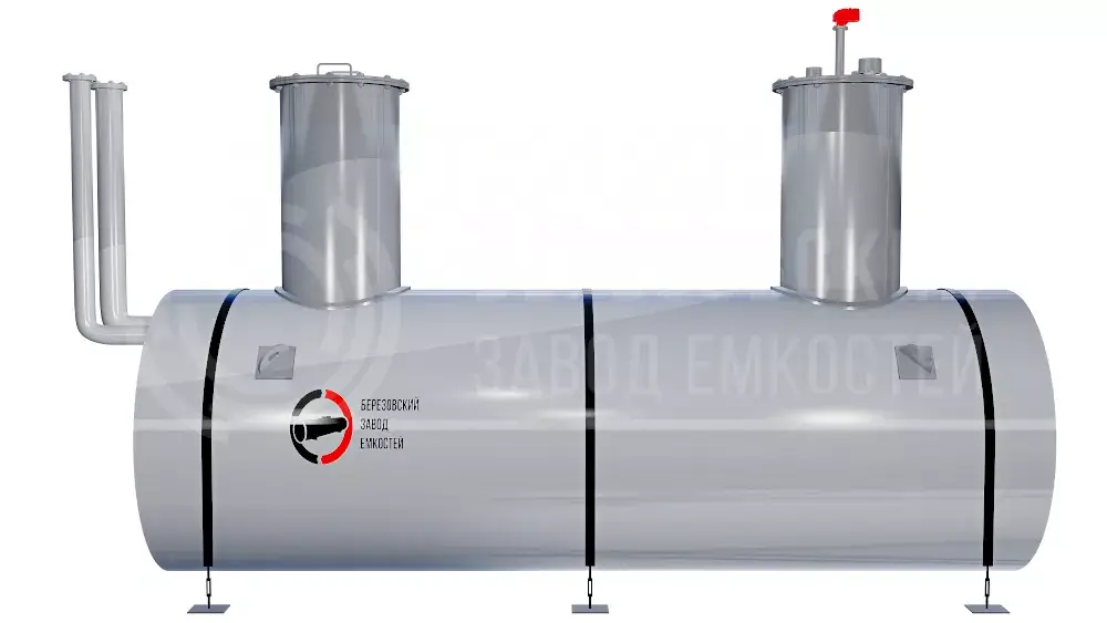 Резервуар горизонтальный стальной подземный двустенный РГСПД 75